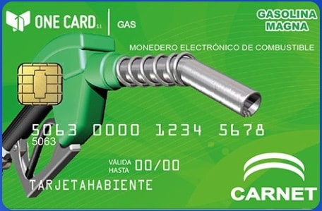 tarjeta one card gas