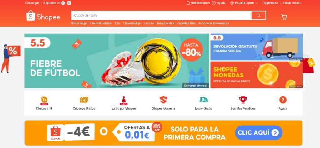 Shopee México sitio web